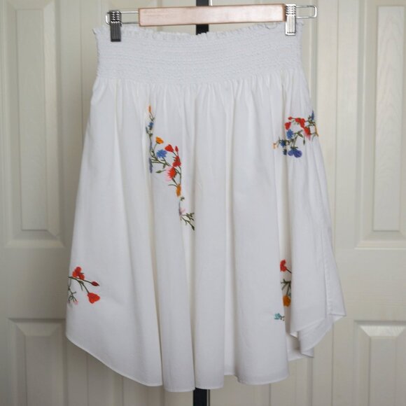 Tory Burch Cassie Floral Embroidered Skirt Sz S - Picture 1 of 4